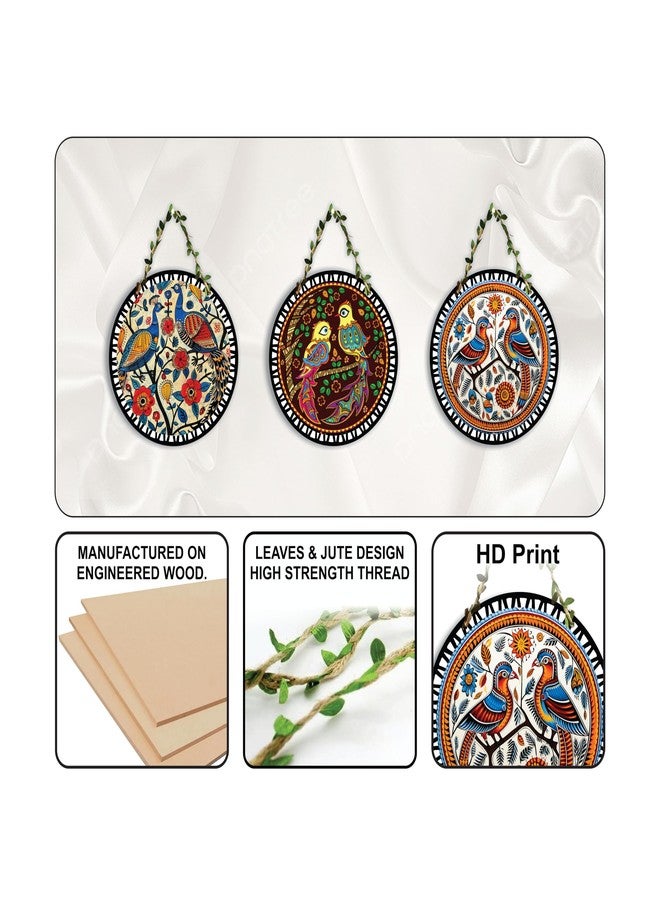 Giftplease Madhubani Wall Hangings for Home Decoration | Home Decor Items for Living Room | Decorative Items for Home | Interior Decoration Items (Pattern-01) - Image 3